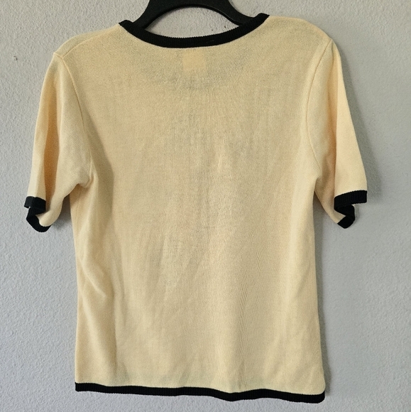 Amana Vintage Sweater Womens Top Small Beige Woolen Mill Embroidered Casual - Picture 6 of 6